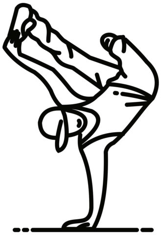 Hip Hop Dance Coloring Page